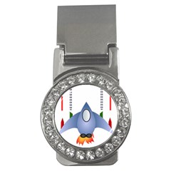 Spaceship Rocket Space Game Cosmos Money Clips (cz)  by Wegoenart