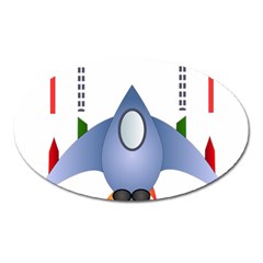 Spaceship Rocket Space Game Cosmos Oval Magnet