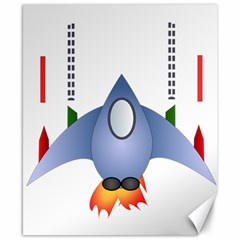 Spaceship Rocket Space Game Cosmos Canvas 8  X 10  by Wegoenart