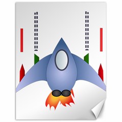 Spaceship Rocket Space Game Cosmos Canvas 12  X 16  by Wegoenart