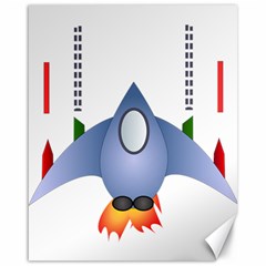 Spaceship Rocket Space Game Cosmos Canvas 16  X 20  by Wegoenart