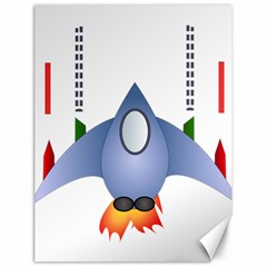 Spaceship Rocket Space Game Cosmos Canvas 18  X 24  by Wegoenart