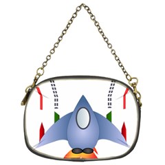 Spaceship Rocket Space Game Cosmos Chain Purse (two Sides) by Wegoenart