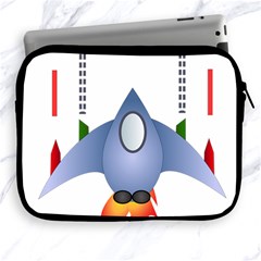 Spaceship Rocket Space Game Cosmos Apple Ipad 2/3/4 Zipper Cases by Wegoenart