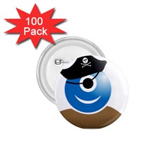 Alien One Eye Pirate Buccaneer 1 75  Buttons (100 Pack)  by Wegoenart