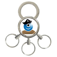 Alien One Eye Pirate Buccaneer 3-ring Key Chains by Wegoenart