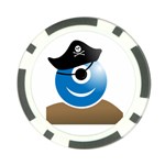 Alien One Eye Pirate Buccaneer Poker Chip Card Guard Front