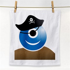 Alien One Eye Pirate Buccaneer Face Towel by Wegoenart