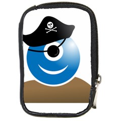 Alien One Eye Pirate Buccaneer Compact Camera Leather Case by Wegoenart