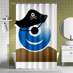 Alien One Eye Pirate Buccaneer Shower Curtain 48  X 72  (small)  by Wegoenart