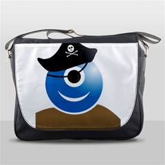 Alien One Eye Pirate Buccaneer Messenger Bag by Wegoenart