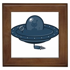 Ufo Unknown Alien Alie Framed Tiles by Wegoenart