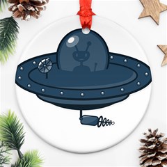 Ufo Unknown Alien Alie Ornament (round) by Wegoenart