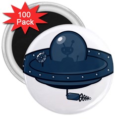 Ufo Unknown Alien Alie 3  Magnets (100 Pack) by Wegoenart