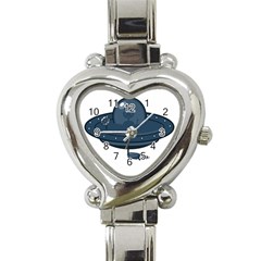 Ufo Unknown Alien Alie Heart Italian Charm Watch by Wegoenart