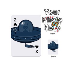 Ufo Unknown Alien Alie Playing Cards 54 (mini) by Wegoenart