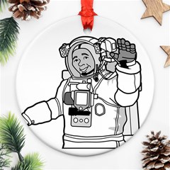 Astronaut Space Exploration Helmet Ornament (round) by Wegoenart