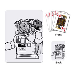 Astronaut Space Exploration Helmet Playing Cards Single Design by Wegoenart