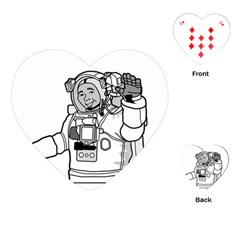 Astronaut Space Exploration Helmet Playing Cards (heart) by Wegoenart