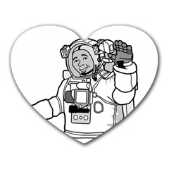 Astronaut Space Exploration Helmet Heart Mousepads by Wegoenart