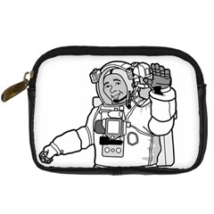 Astronaut Space Exploration Helmet Digital Camera Leather Case by Wegoenart