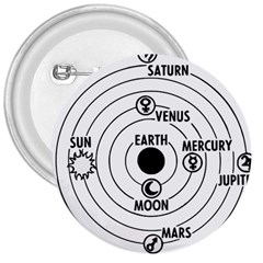 Earth Geocentric Jupiter Mars 3  Buttons by Wegoenart