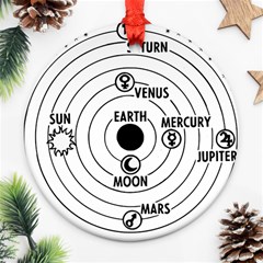 Earth Geocentric Jupiter Mars Ornament (round) by Wegoenart