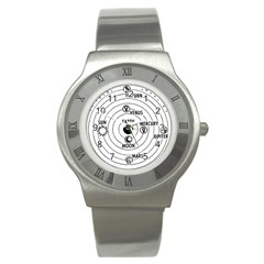 Earth Geocentric Jupiter Mars Stainless Steel Watch by Wegoenart