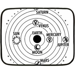 Earth Geocentric Jupiter Mars Fleece Blanket (mini) by Wegoenart