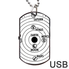 Earth Geocentric Jupiter Mars Dog Tag Usb Flash (one Side) by Wegoenart