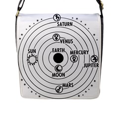 Earth Geocentric Jupiter Mars Flap Closure Messenger Bag (l) by Wegoenart