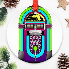 Jukebox Music Music Player Ornament (round) by Wegoenart