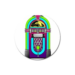 Jukebox Music Music Player Magnet 3  (round) by Wegoenart