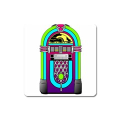 Jukebox Music Music Player Square Magnet