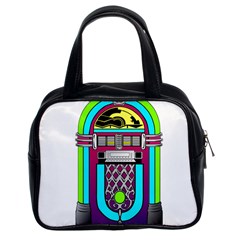 Jukebox Music Music Player Classic Handbag (two Sides) by Wegoenart