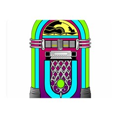 Jukebox Music Music Player Double Sided Flano Blanket (mini)  by Wegoenart