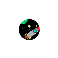 Planet Rocket Space Stars 1  Mini Buttons by Wegoenart