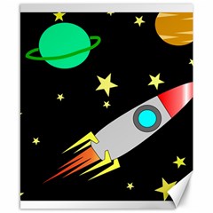 Planet Rocket Space Stars Canvas 8  X 10  by Wegoenart