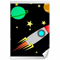 Planet Rocket Space Stars Canvas 20  X 30  by Wegoenart