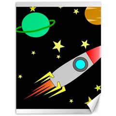 Planet Rocket Space Stars Canvas 36  X 48  by Wegoenart