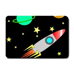 Planet Rocket Space Stars Small Doormat  by Wegoenart