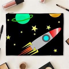 Planet Rocket Space Stars Cosmetic Bag (xl) by Wegoenart