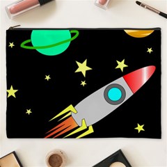 Planet Rocket Space Stars Cosmetic Bag (xxxl) by Wegoenart