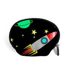 Planet Rocket Space Stars Accessory Pouch (small) by Wegoenart