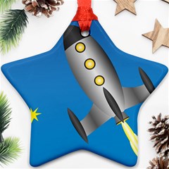 Rocket Spaceship Space Travel Nasa Ornament (star) by Wegoenart