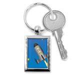 Rocket Spaceship Space Travel Nasa Key Chains (Rectangle)  Front