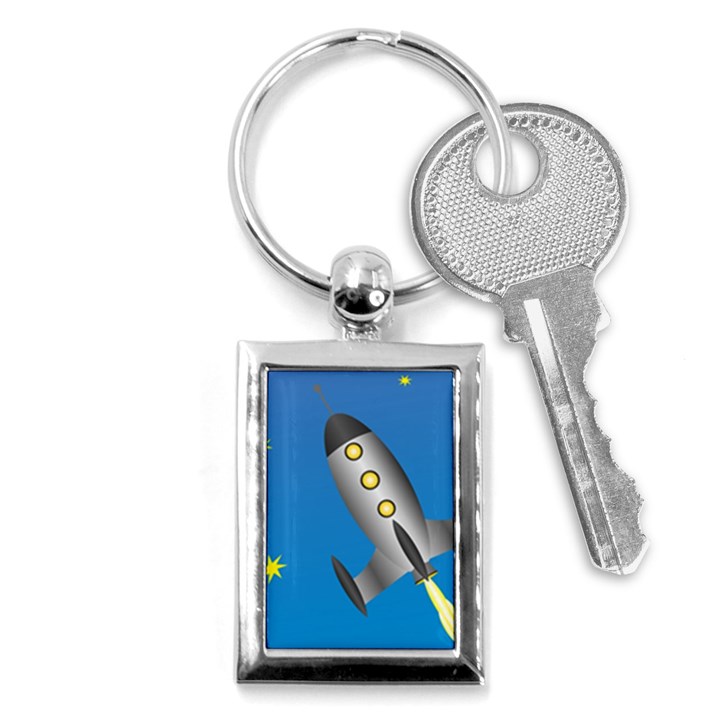 Rocket Spaceship Space Travel Nasa Key Chains (Rectangle) 