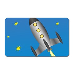 Rocket Spaceship Space Travel Nasa Magnet (rectangular) by Wegoenart