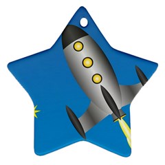 Rocket Spaceship Space Travel Nasa Star Ornament (two Sides) by Wegoenart