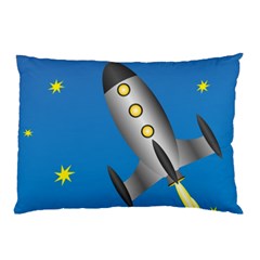 Rocket Spaceship Space Travel Nasa Pillow Case by Wegoenart